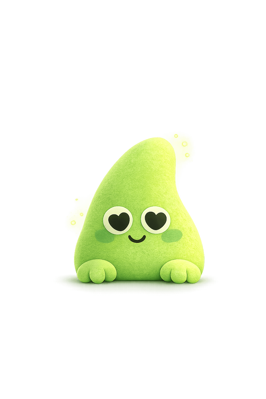 绿色小玩偶从登录卡片右侧探出